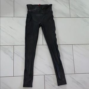 Spanx Black Leather Leggings